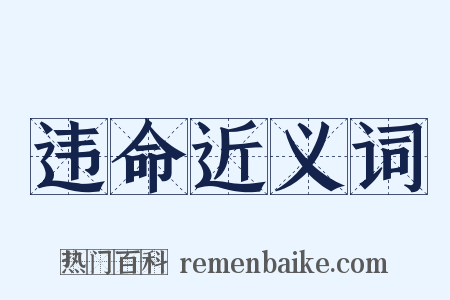 违命近义词是什么意思的图片